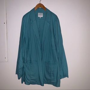 Torrid Aqua Linen Blazer